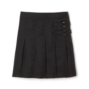NWT French Toast Black Pleated Two-Tab‎ Scooter Skirt School Uniform Size 12